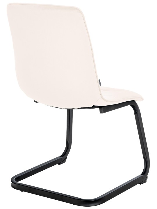 Lot de 2 chaises de salle à manger velours Vermont, crème