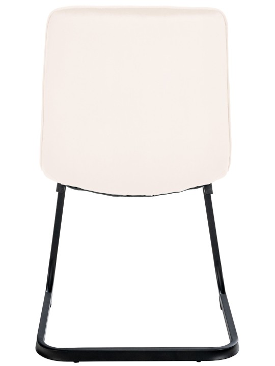 Lot de 2 chaises de salle à manger velours Vermont, crème