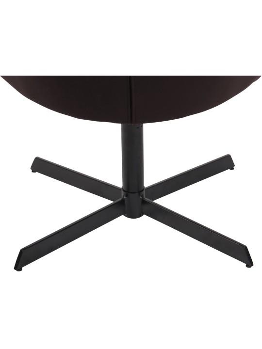 Chaise longue Welland simili cuir, brun