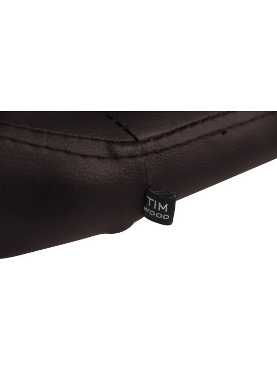 Chaise longue Welland simili cuir, brun