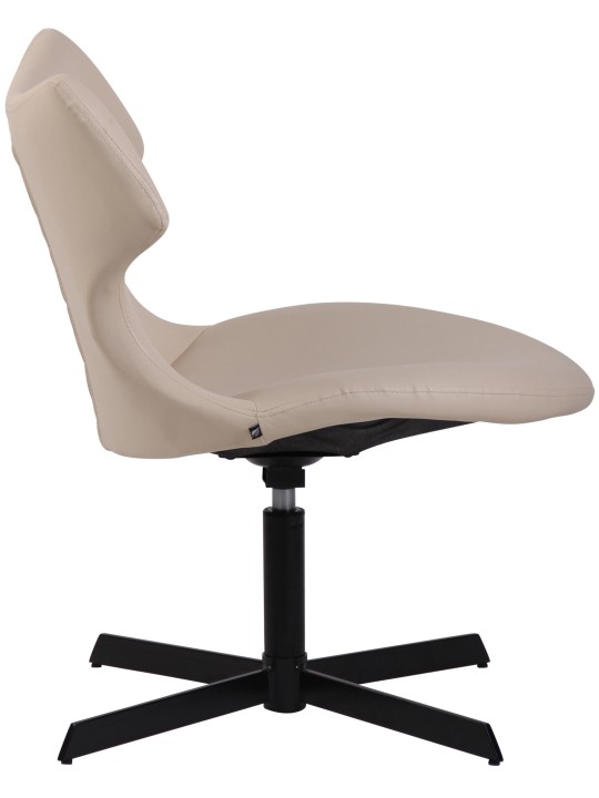 Chaise longue Welland simili cuir, crème