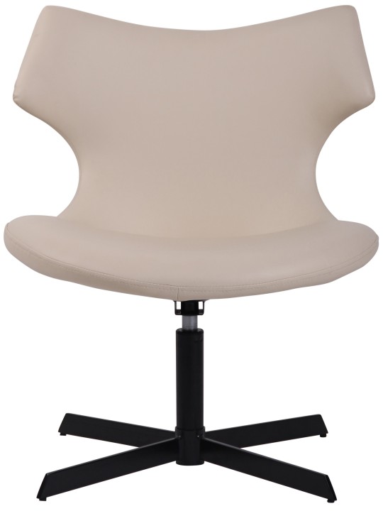 Chaise longue Welland simili cuir, crème