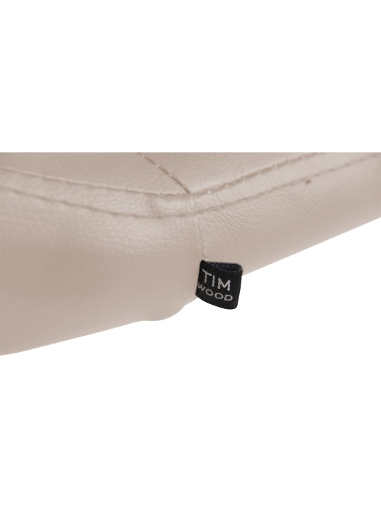 Chaise longue Welland simili cuir, crème