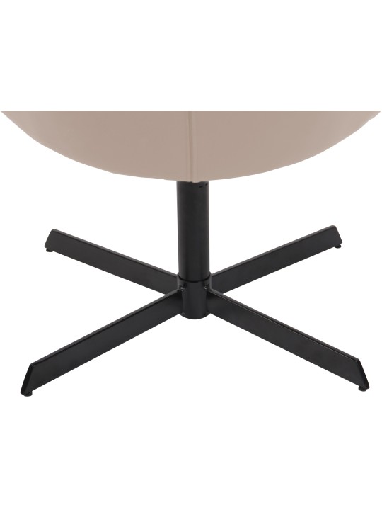 Chaise longue Welland simili cuir, crème