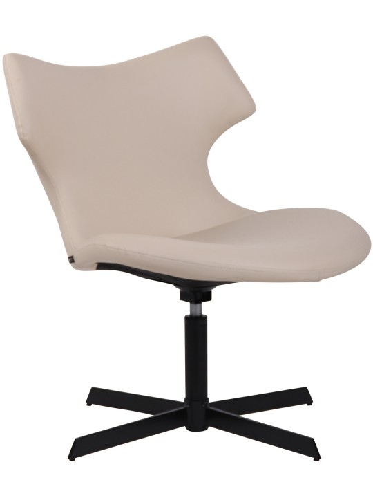 Chaise longue Welland simili cuir, crème