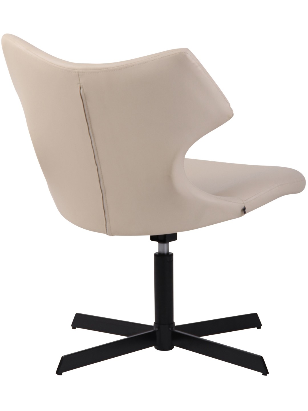 Chaise longue Welland simili cuir, crème