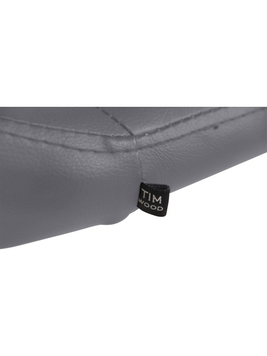 Chaise longue Welland simili cuir, gris