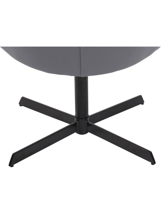 Chaise longue Welland simili cuir, gris