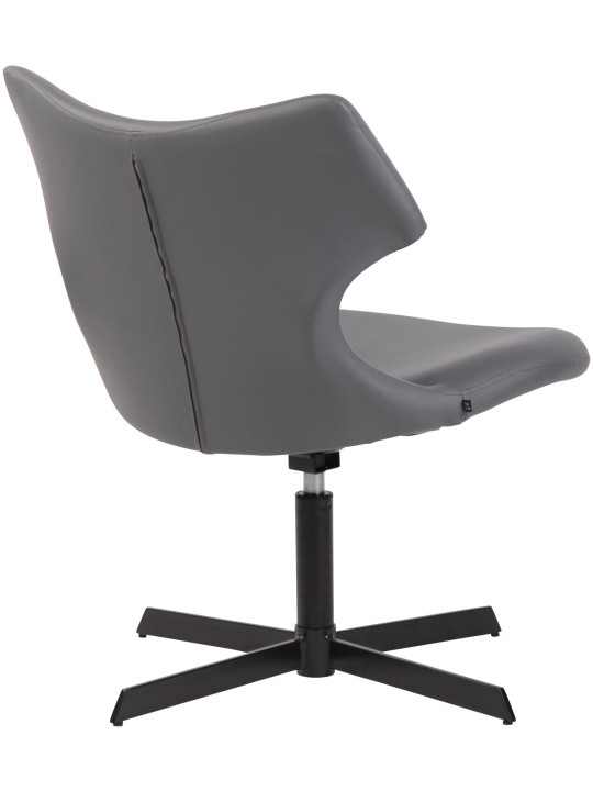 Chaise longue Welland simili cuir, gris