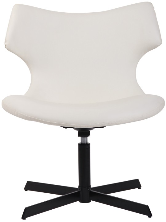 Chaise longue Welland simili cuir, blanc