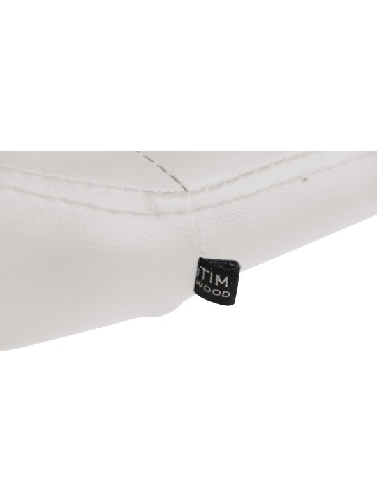 Chaise longue Welland simili cuir, blanc