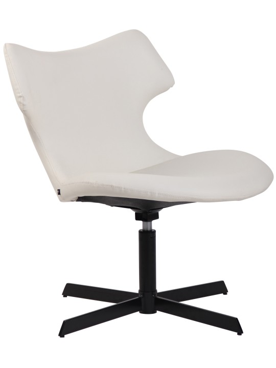 Chaise longue Welland simili cuir, blanc