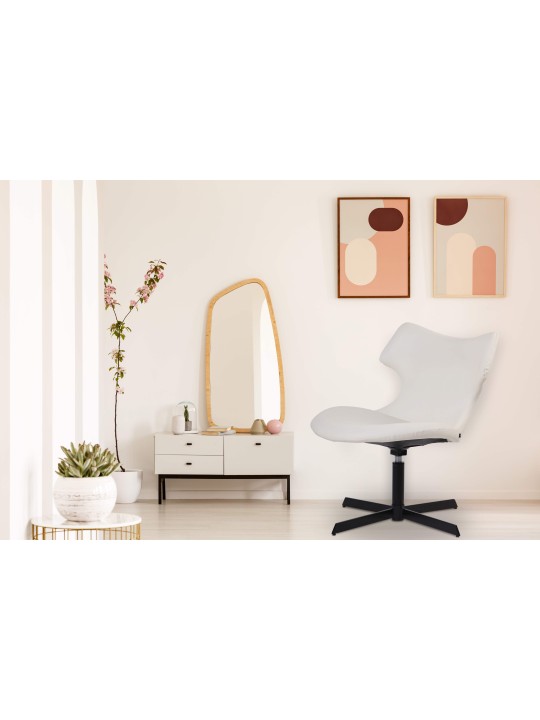 Chaise longue Welland simili cuir, blanc