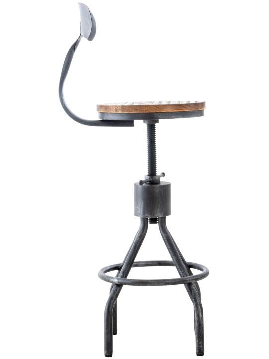 Lot de 2 tabourets de bar Hanam, argent antique