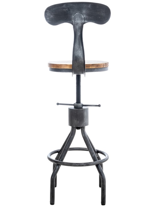 Lot de 2 tabourets de bar Hanam, argent antique