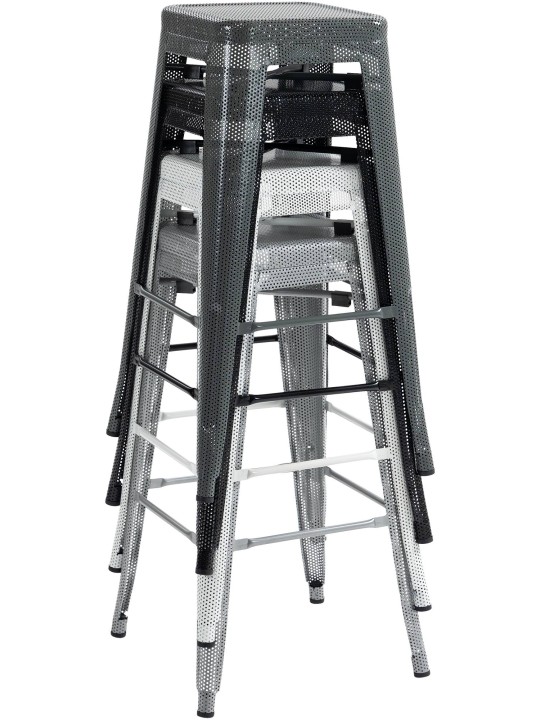 Ensemble de 4 tabourets de bar Fletcher, blanc