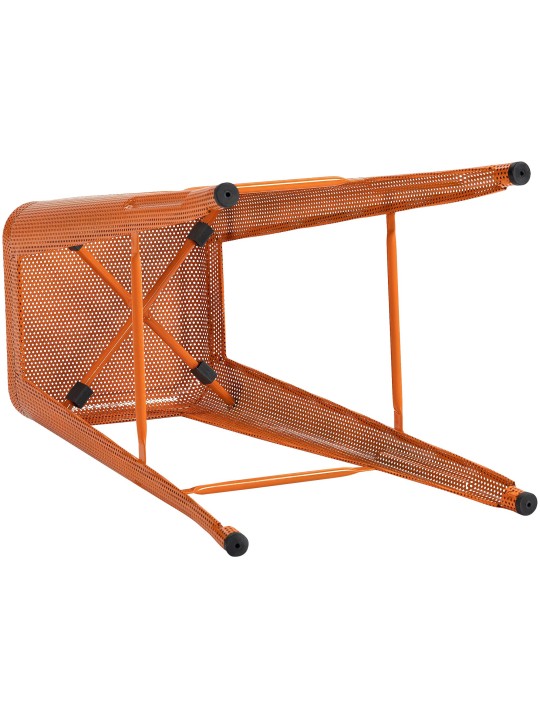 Ensemble de 4 tabourets de bar Fletcher, orange