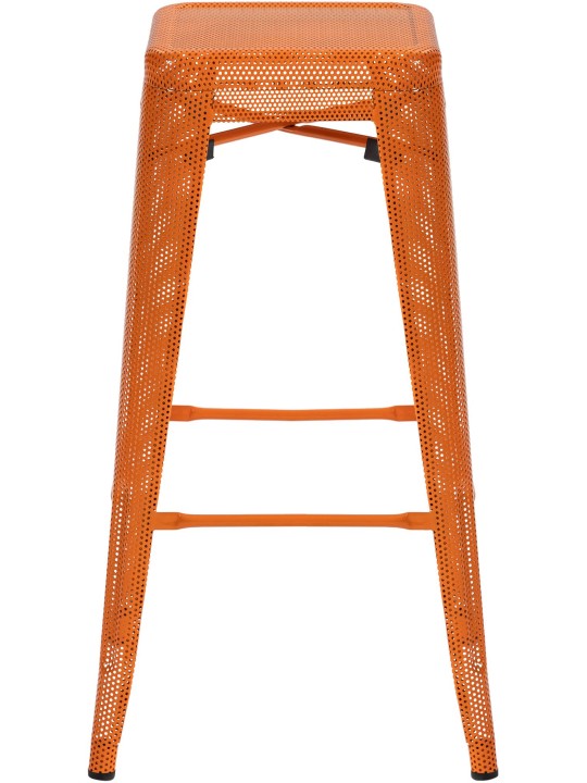 Ensemble de 4 tabourets de bar Fletcher, orange