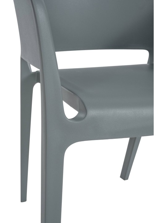 Chaise empilable Puebla, gris