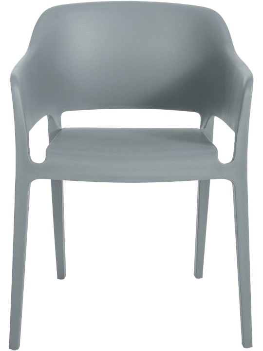 Chaise empilable Puebla, gris