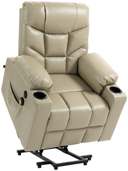 Fauteuil Andover simili cuir, crème Fauteuil Andover simili cuir, crème
