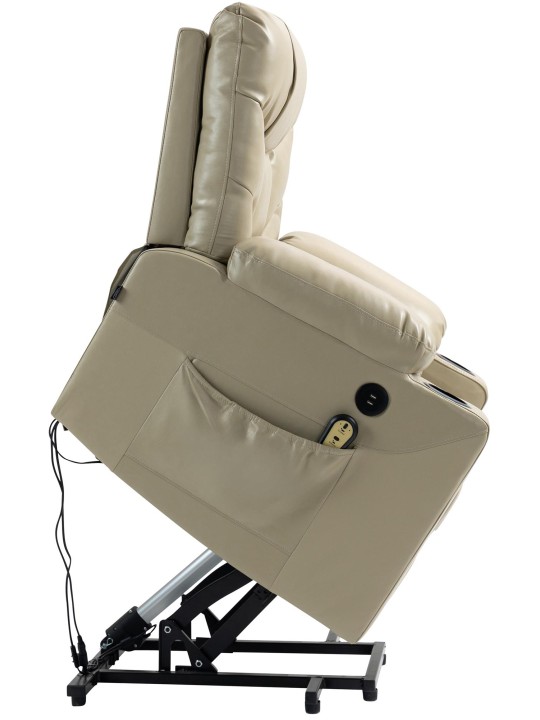 Fauteuil Andover simili cuir, crème Fauteuil Andover simili cuir, crème