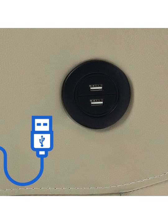 Fauteuil Andover simili cuir, crème Fauteuil Andover simili cuir, crème