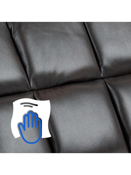 Fauteuil Andover simili cuir, brun