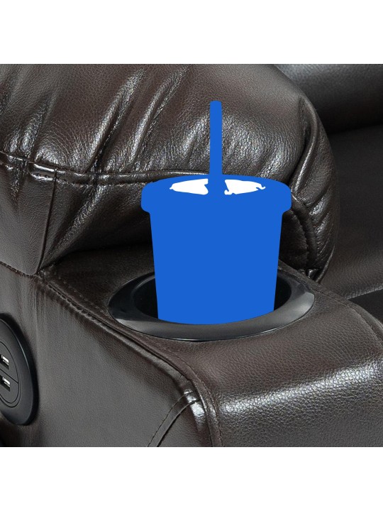 Fauteuil Andover simili cuir, brun