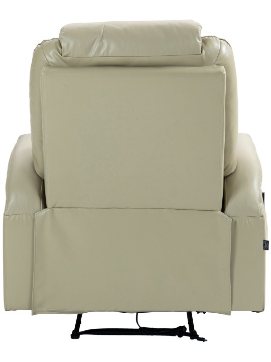 Fauteuil Hepler avec fonction massage simili cuir, crème Fauteuil Hepler avec fonction massage simili cuir, crème