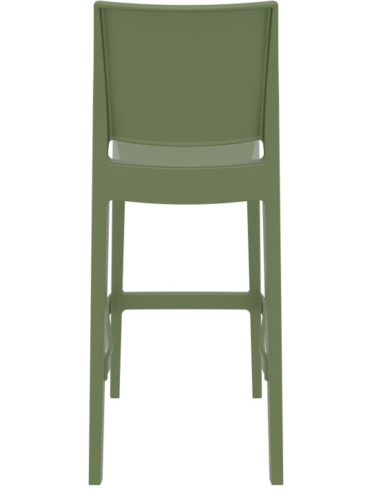Lot de 2 tabourets de bar Maya, olive