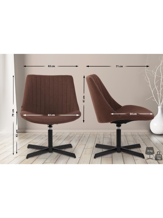 Chaise longue Granby, brun