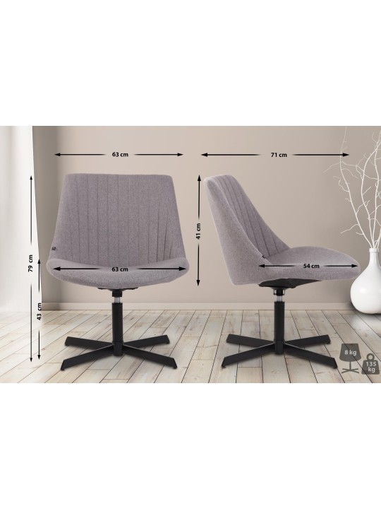 Chaise longue Granby, gris