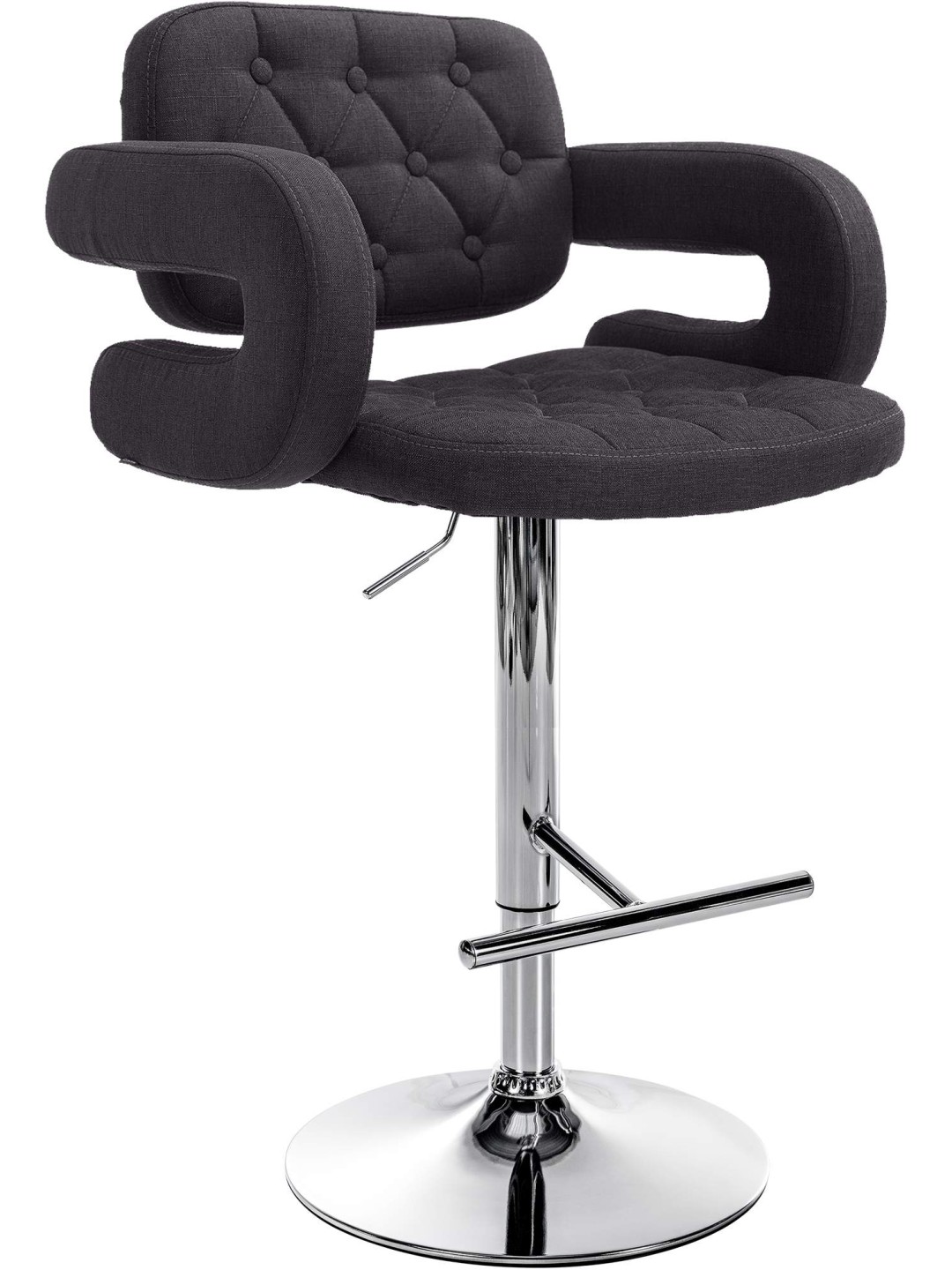 Tabouret de bar Dublin FABRIC C, noir
