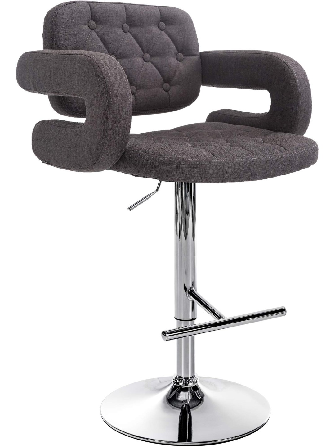 Tabouret de bar Dublin FABRIC C, gris foncé