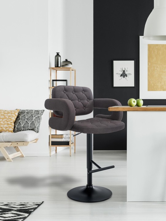 Tabouret de bar Dublin FABRIC, gris foncé Tabouret de bar Dublin FABRIC, gris foncé