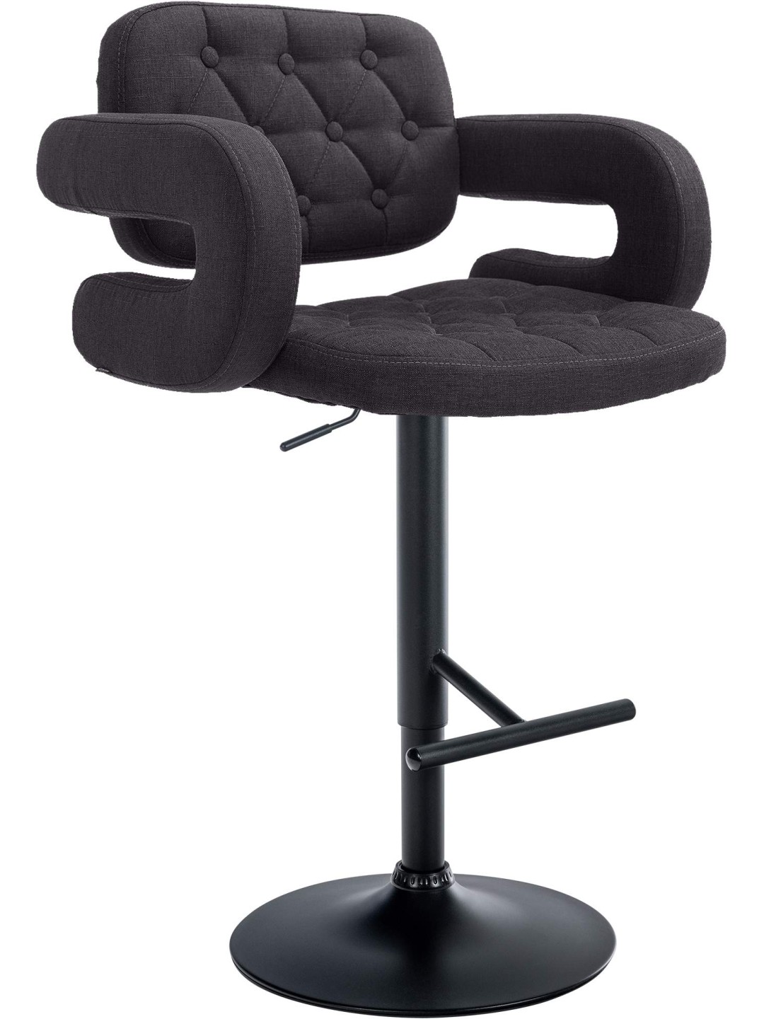 Tabouret de bar Dublin FABRIC, noir