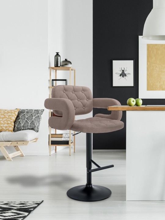 Tabouret de bar Dublin FABRIC, taupe Tabouret de bar Dublin FABRIC, taupe