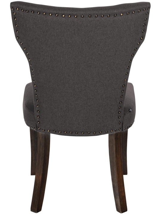Chaise de salle à manger Zadar tissu antique-foncé, gris foncé