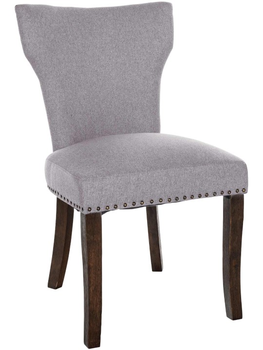 Chaise de salle à manger Zadar tissu antique-foncé, gris