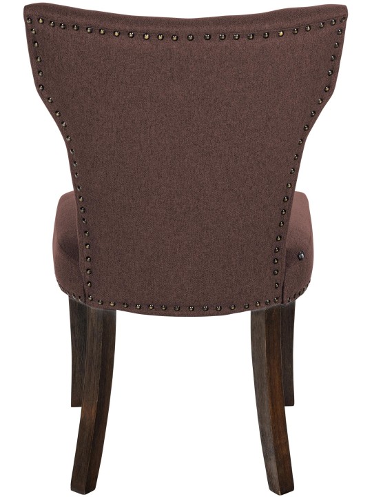 Chaise de salle à manger Zadar tissu antique-foncé, brun