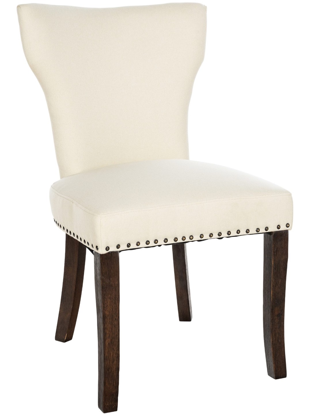 Chaise de salle à manger Zadar tissu antique-foncé, crème