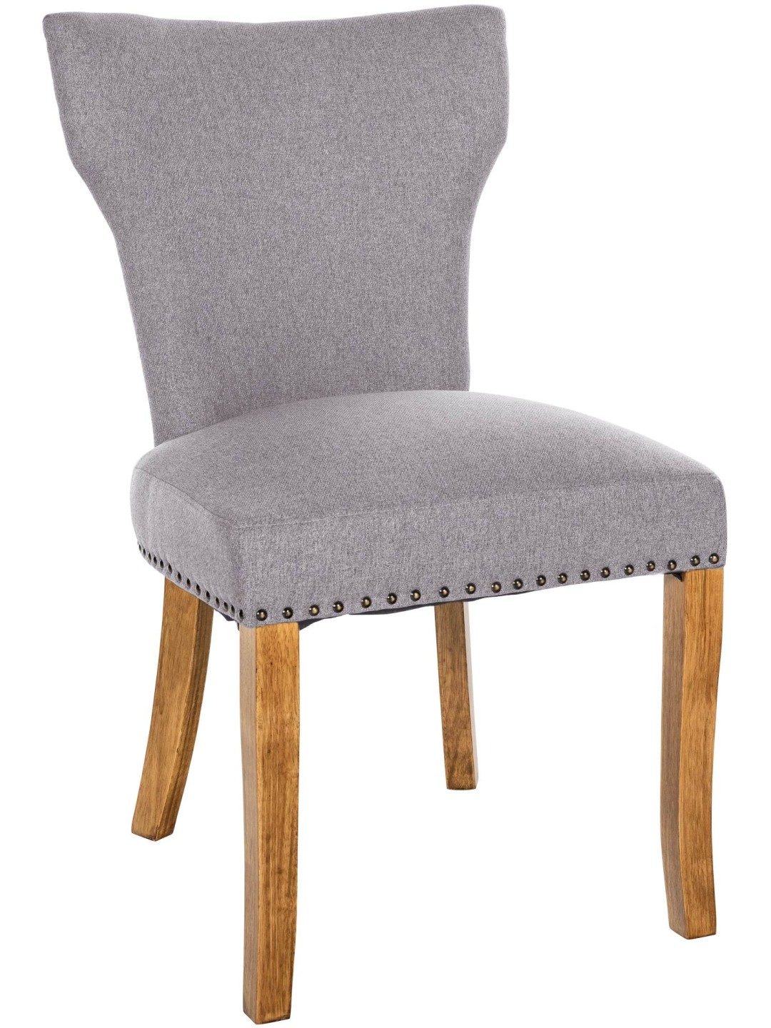 Chaise de salle à manger Zadar tissu antique-clair, gris