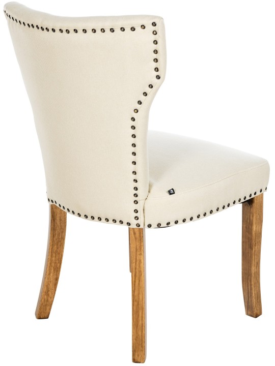 Chaise de salle à manger Zadar tissu antique-clair, crème