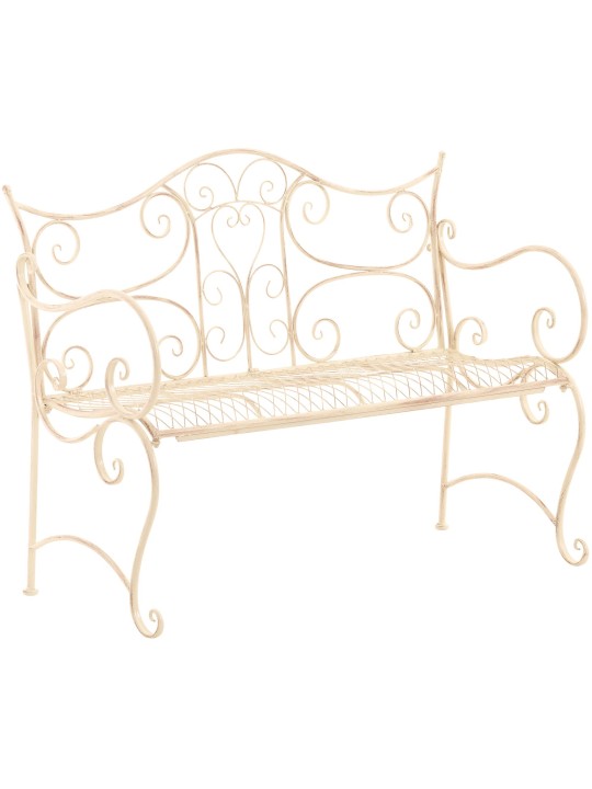 Banc de jardin Tara, crème antique