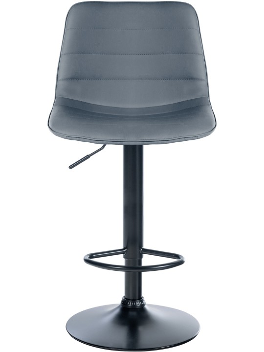 Lot de 2 tabourets de bar Lex simili cuir B, gris