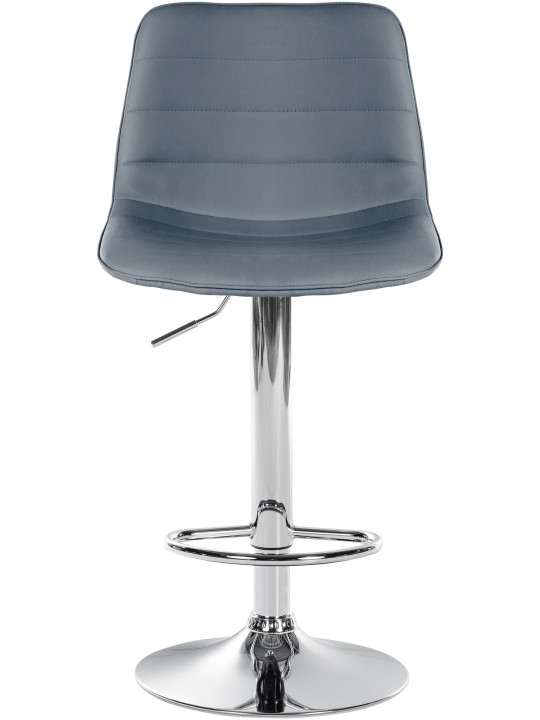 Lot de 2 tabourets de bar Lex simili cuir C, gris