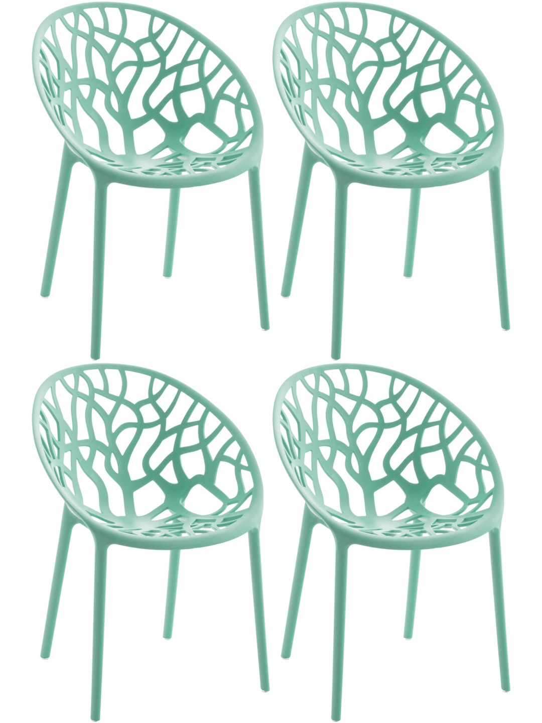 Ensemble de 4 chaises Hope, vert clair