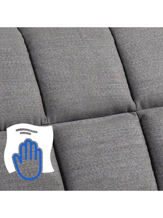 Fauteuil Andover en tissu, gris