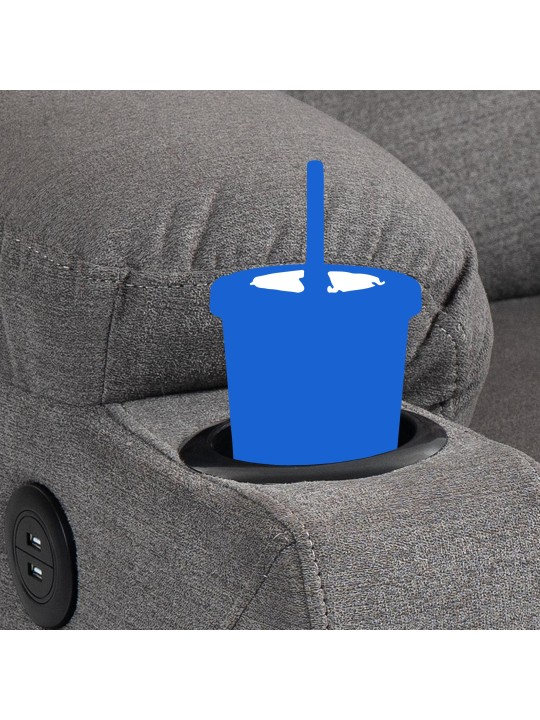 Fauteuil Andover en tissu, gris